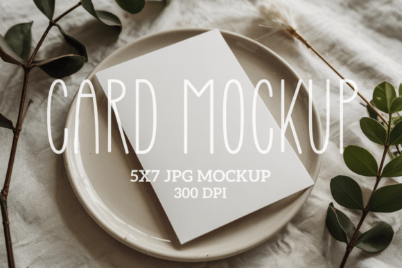 5x7 Greetings Cards Mockup 12