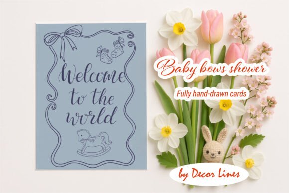 Baby Bows Shower Cards