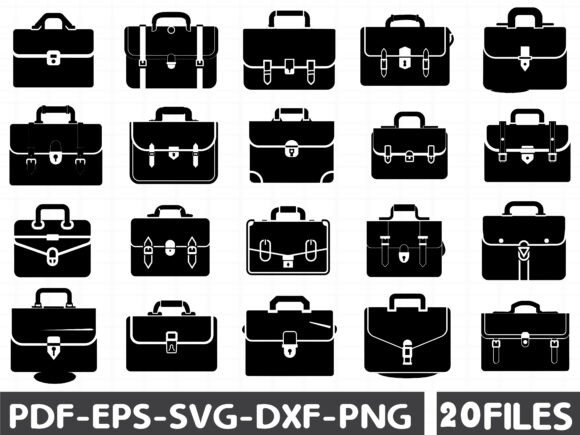 Business Briefcase Silhouette Clipart