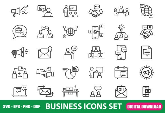 Business Icons Set for Presentations: A Versatile Tool for Visual Communication