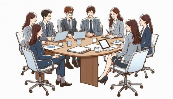 Business Meeting with People Around a Co
