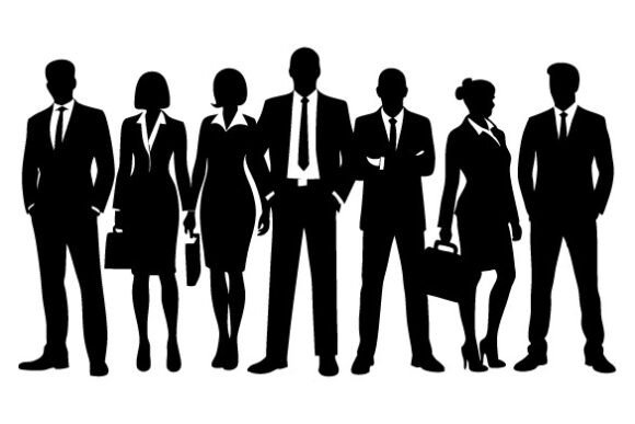 Business People Silhouette Vector